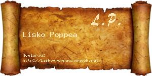 Lisko Poppea névjegykártya